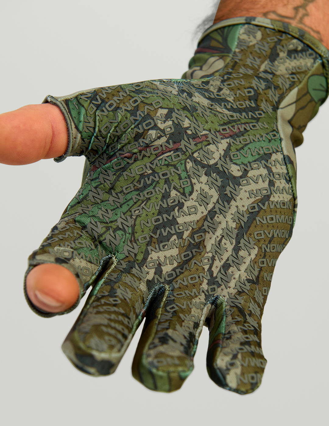 no leafs handschuhe Nomad, Fingerless Turkey Glove Mossy Oak Greenleaf / M/L